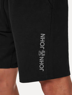 Bermuda John John Masculina Moletom New Basic Preta