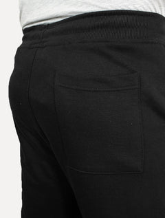 Calça Tommy Jeans Moletom Masculina Side Flag Preta