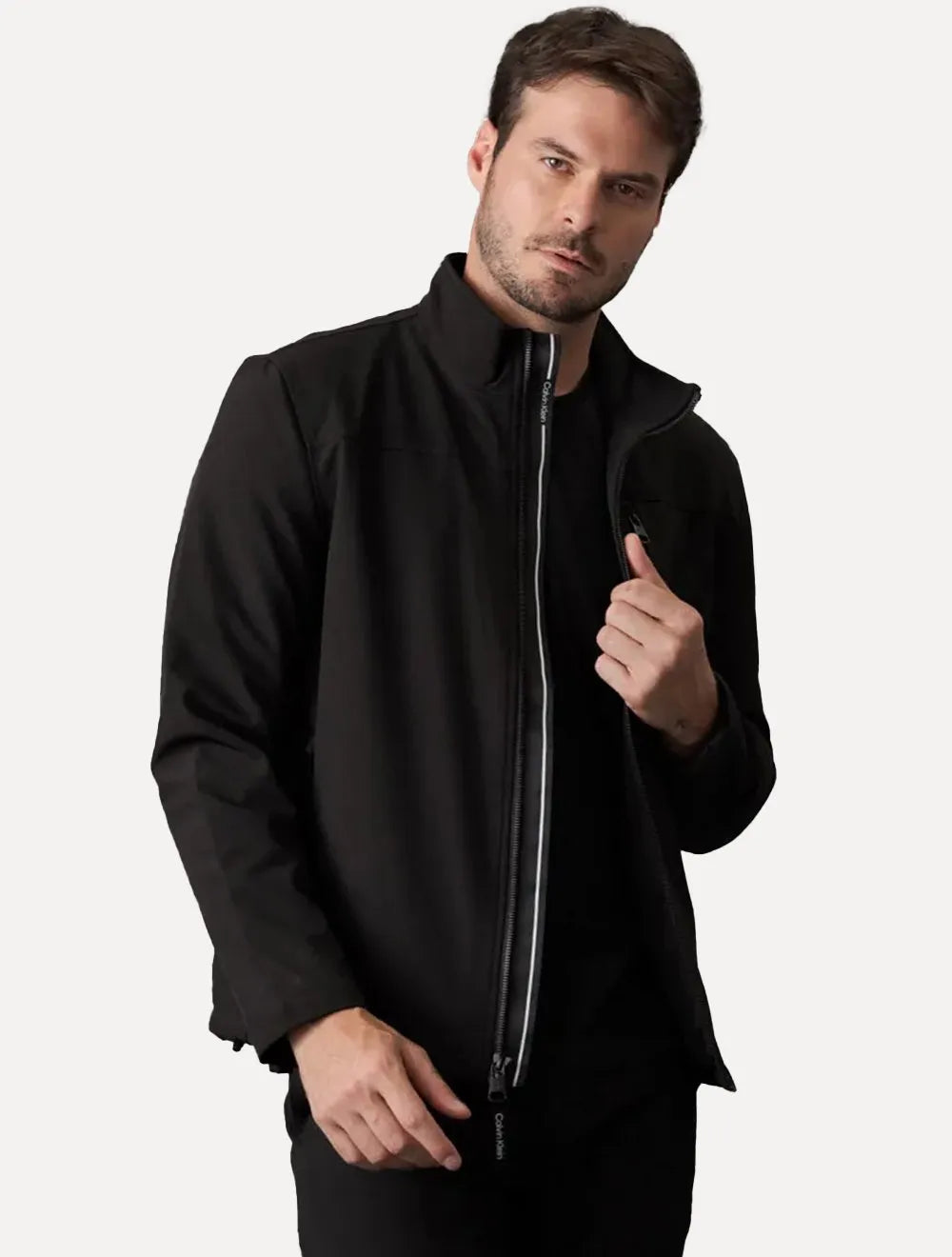 Jaqueta Calvin Klein Masculina Soft Shell Fur Preta