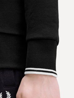 Moletom Fred Perry Masculino Crewneck Laurel Preto