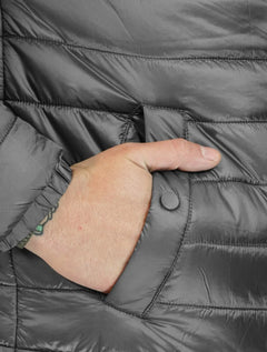Jaqueta Ellus Masculina Nylon Bomber Gominhos Cinza