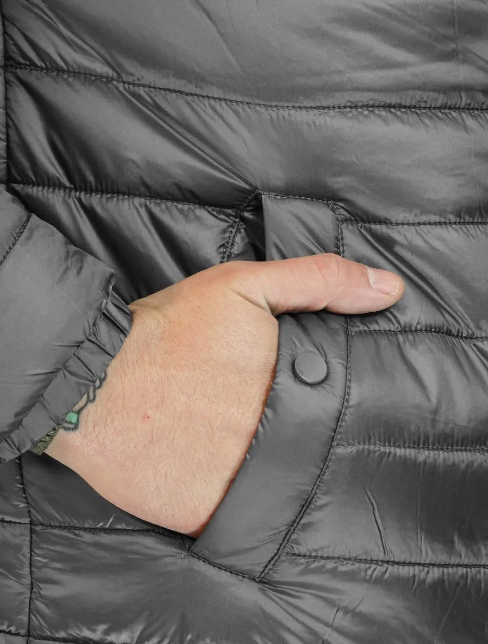 Jaqueta Ellus Masculina Nylon Bomber Gominhos Cinza