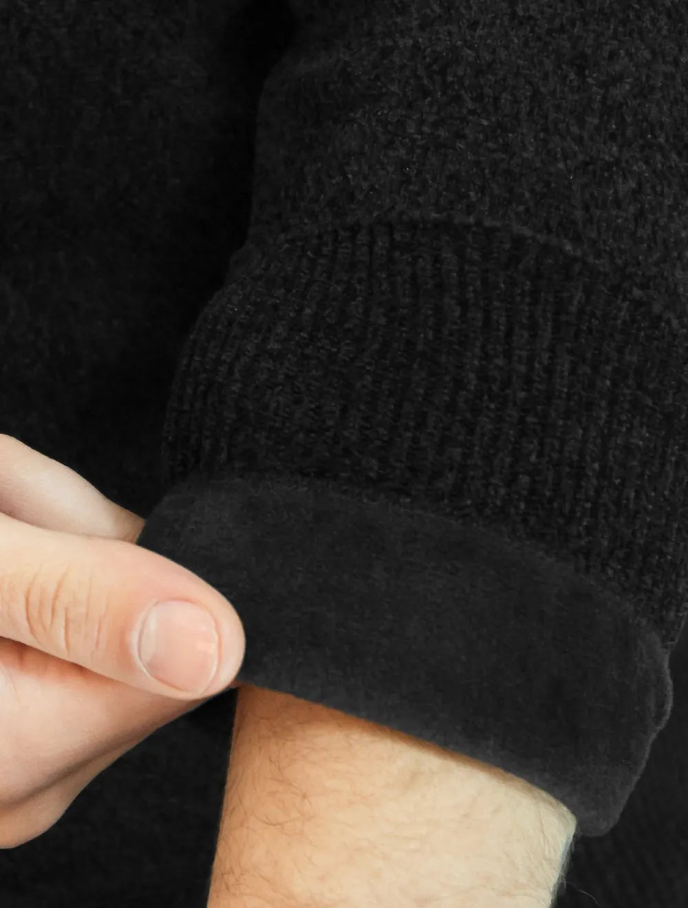 Suéter Dixen Masculino Slim Gola Média Preto Mescla