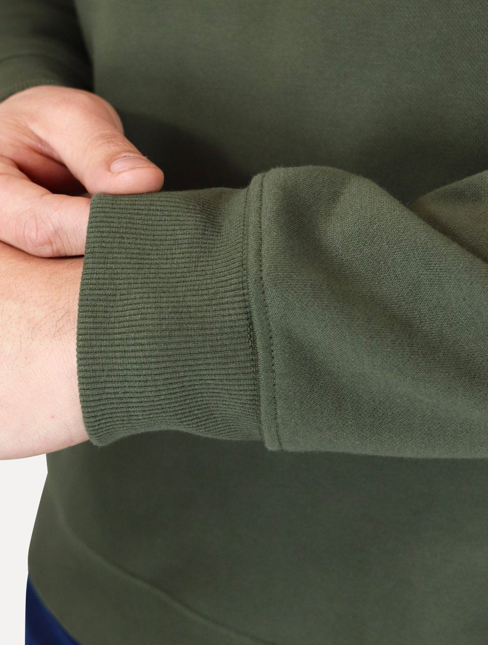 Moletom Calvin Klein Jeans Masculino Crewneck CK Small Bordado Verde Militar
