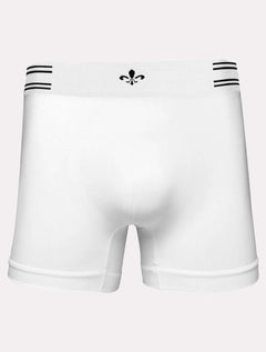 Cueca Dudalina Boxer Seamless Logo Stripes Branca 1UN