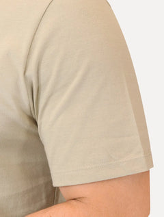 Camiseta Dudalina Masculina Essentials Modal Logo Cáqui Médio