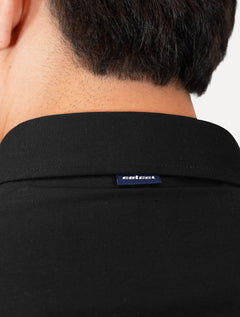 Camisa Colcci Masculina Slim Fit Básica Logo Preto