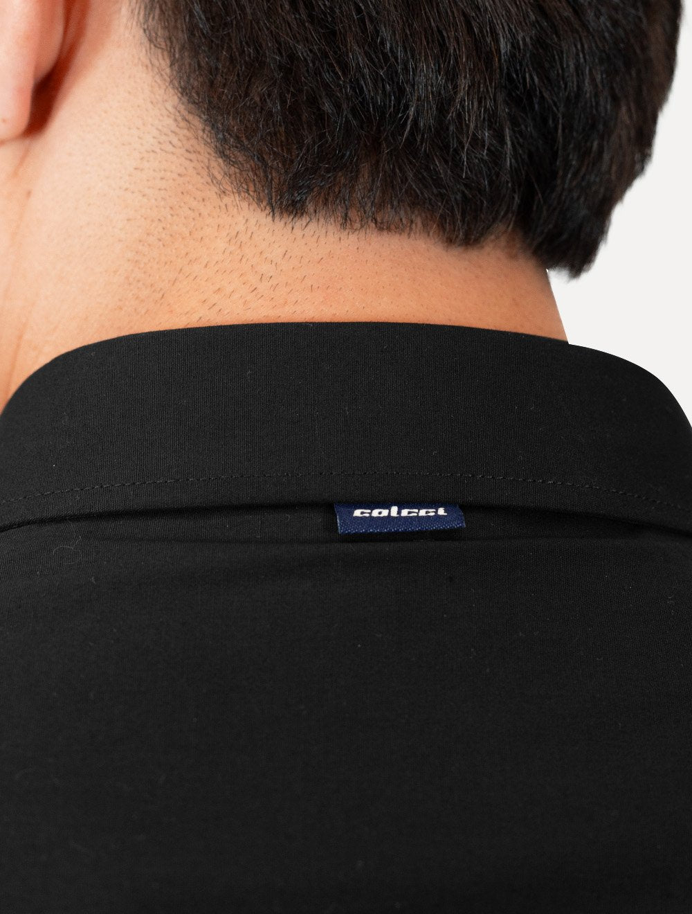 Camisa Colcci Masculina Slim Fit Básica Logo Preto