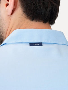 Camisa Colcci Masculina Relax Logo Azul Claro