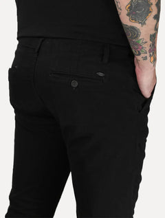 Calça Aramis Masculina Chino Sarja Classica Button Preta
