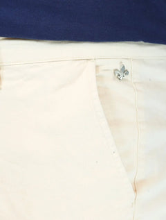 Calça Dudalina Masculina Sarja Slim Faca Color Cáqui Claro