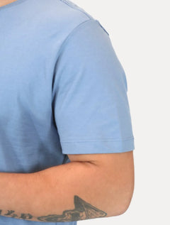 Camiseta Aramis Masculina Basic Lisa Mono Icon Azul Médio