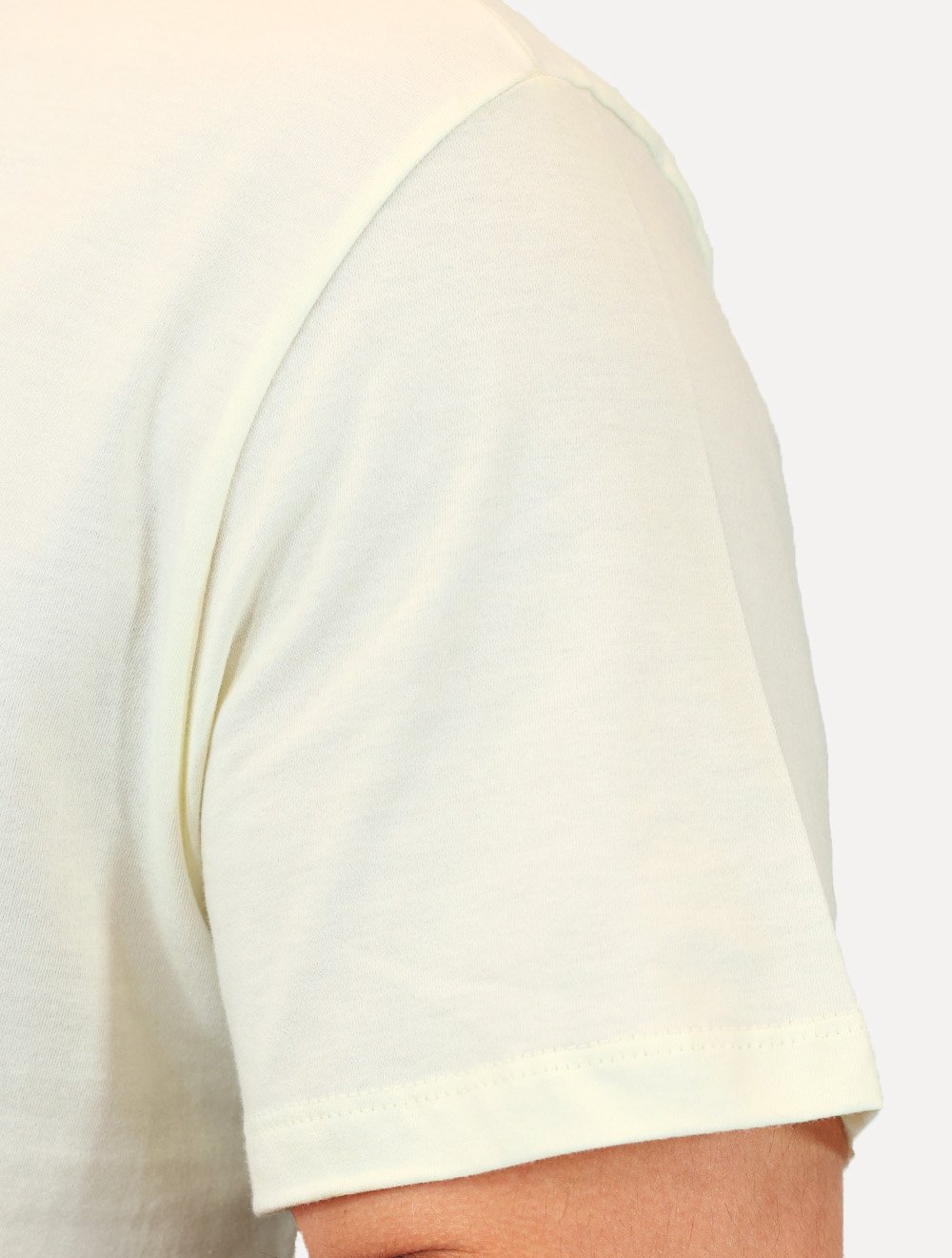 Camiseta Tommy Jeans Masculina Embroidered Signature Center Off-White