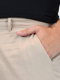 Bermuda Original Penguin Masculina Chino Stretch Linho Cáqui