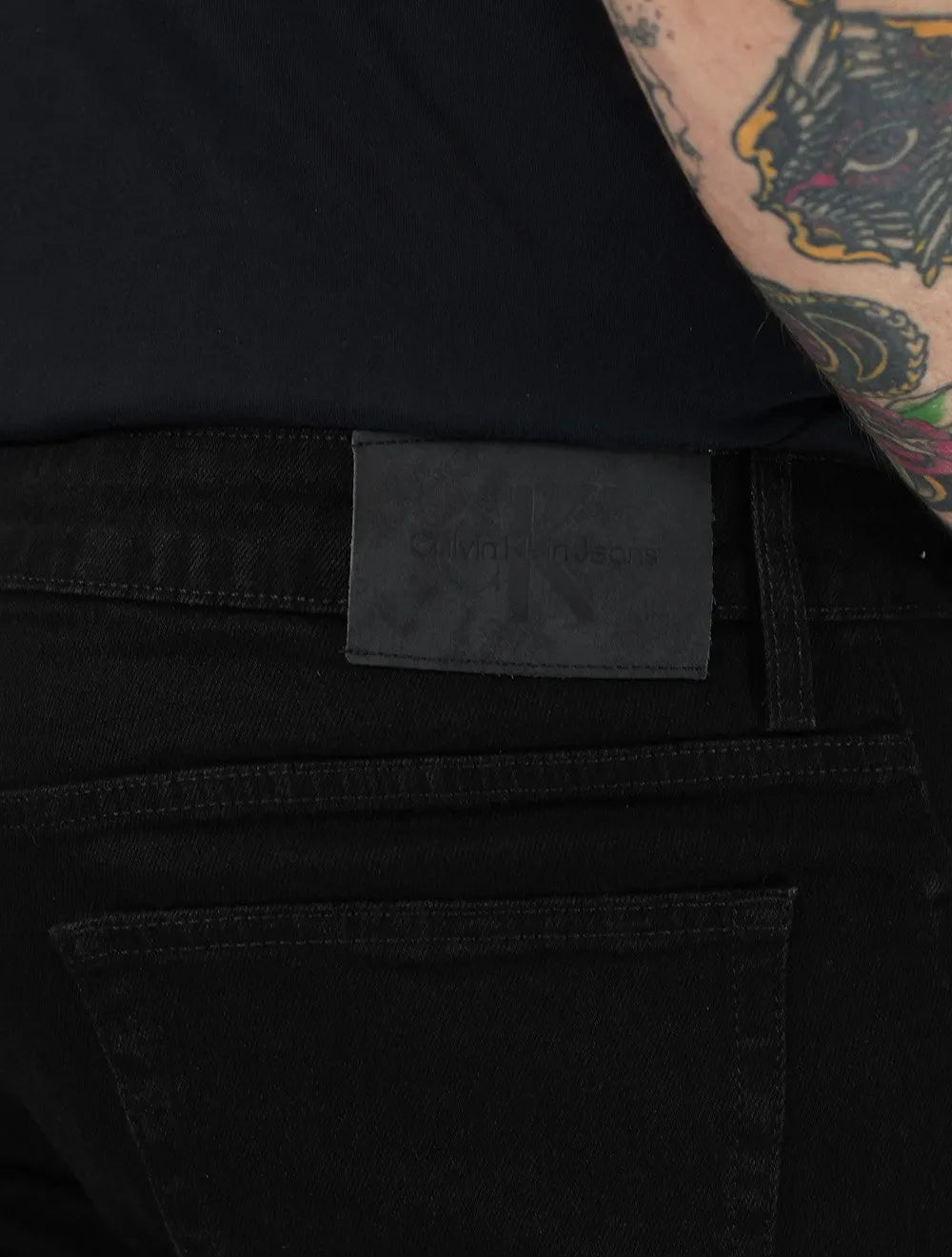 Calça Calvin Klein Jeans Masculina Skinny Five Pockets Tag Preta