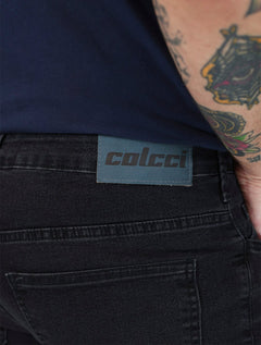 Calça Aramis Jeans Masculina Slim Black Kombat Preta
