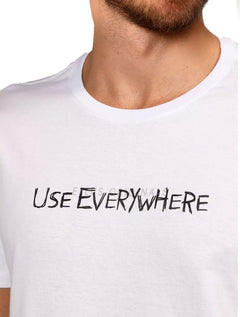 Camiseta Ellus Masculina Cotton Fine Use Everywhere Foil Branca