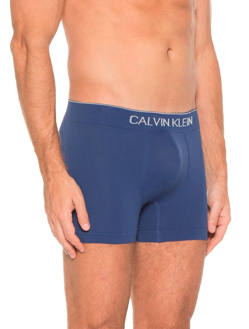 Cueca Calvin Klein Trunk Seamless Logo Lat Azul Escuro