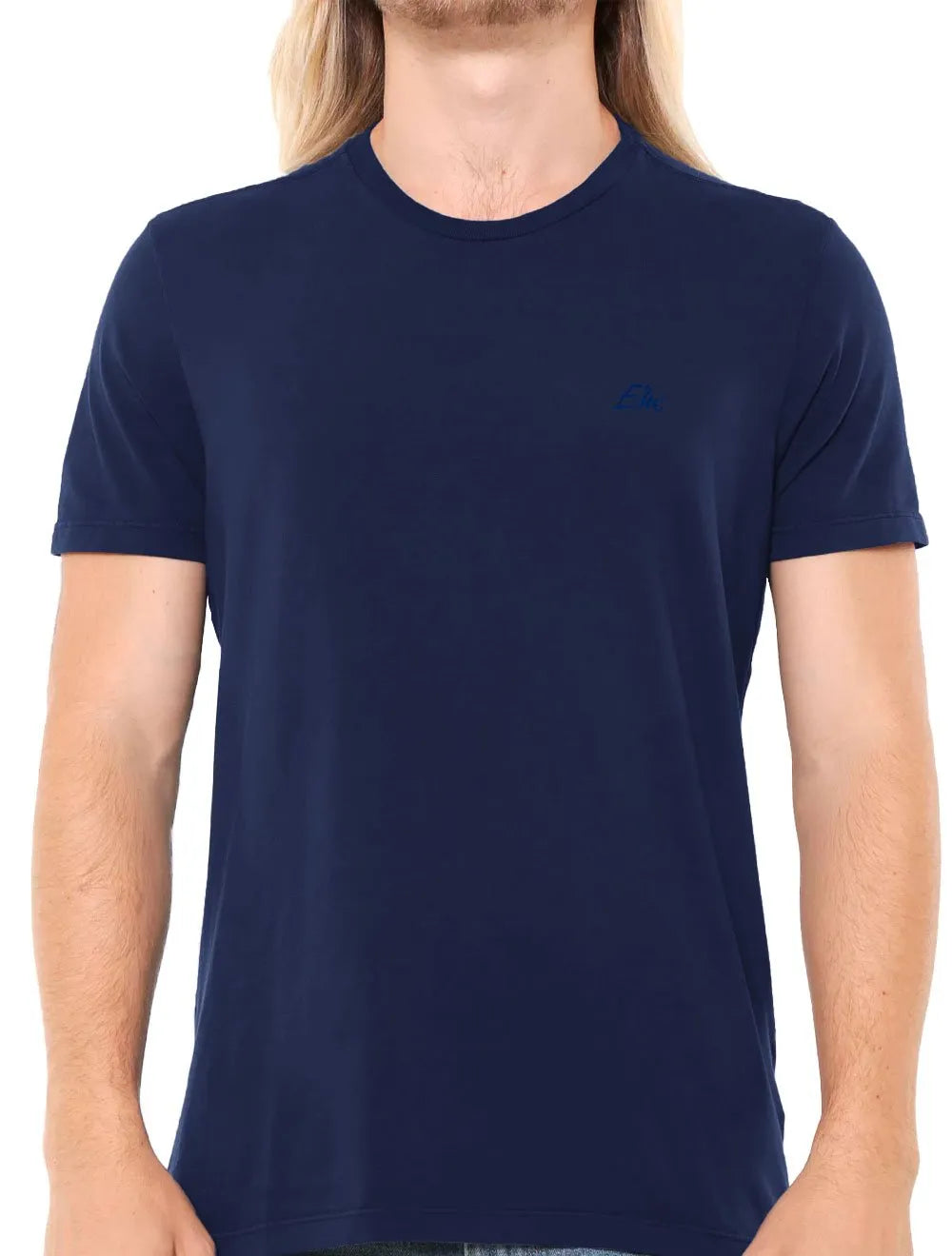 Camiseta Ellus Masculina Cotton Fine Aquarela Classic Azul