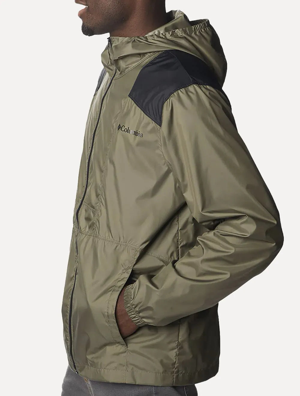 Jaqueta Columbia Masculina Corta Vento Flashback Windbreaker Verde Escuro
