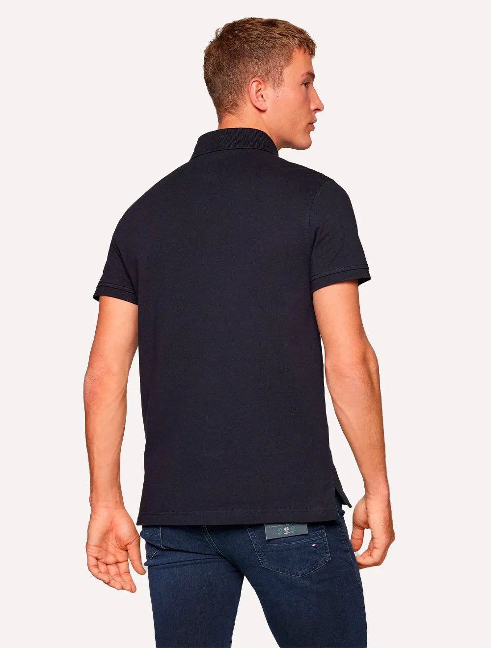 Polo Tommy Hilfiger Masculina Slim 1985 Azul Marinho