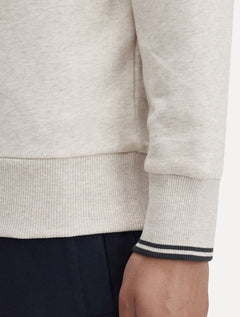 Moletom Fred Perry Masculino Crewneck Laurel Off-White Mescla