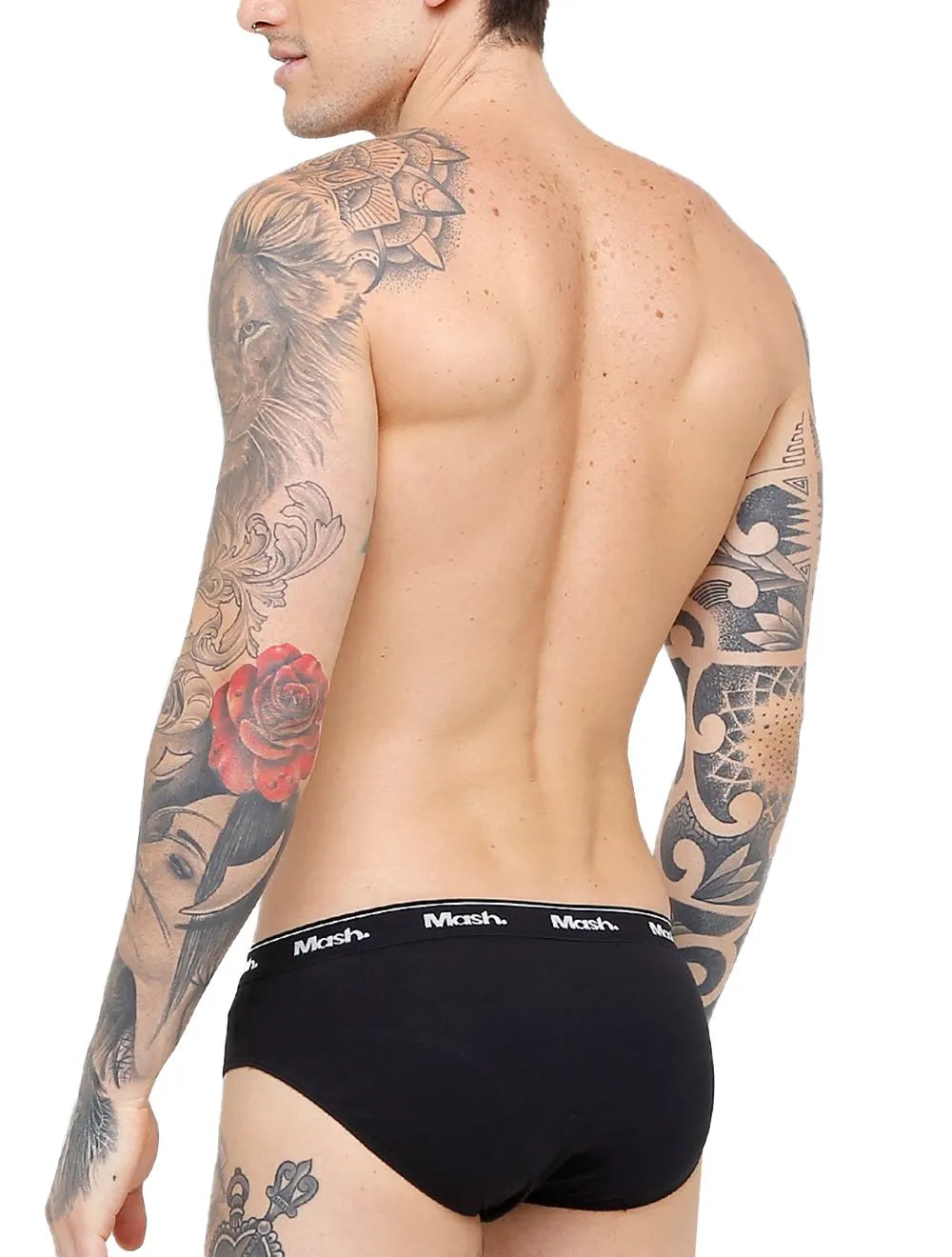 Cueca Mash Slip Cotton Basic Preta