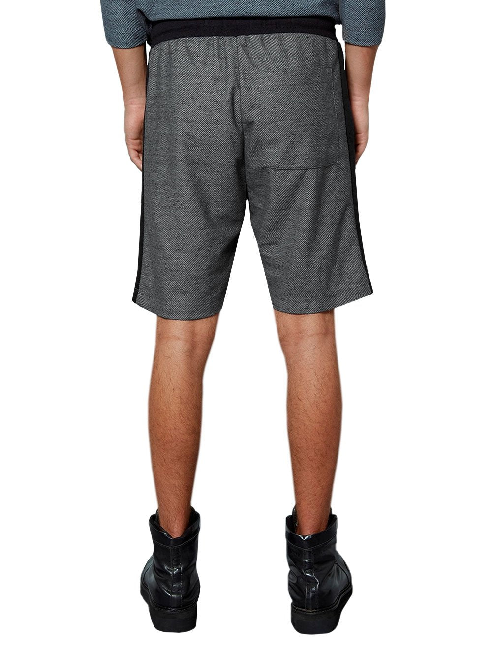 Bermuda John John Masculina Moletom Stripe Cinza Mescla