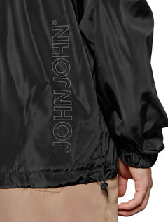 Jaqueta John John Masculina Hoodie Nylon Logo Preta