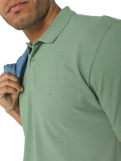Polo Aramis Masculina Basic Piquet Verde Sálvia