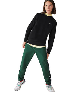 Moletom Lacoste Masculino Sport Crewneck Fleece Preto