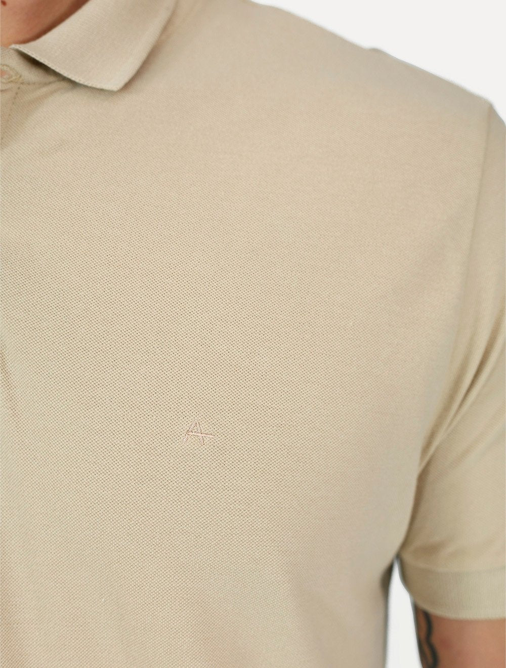 Polo Aramis Masculina Basic Piquet Mono Areia 