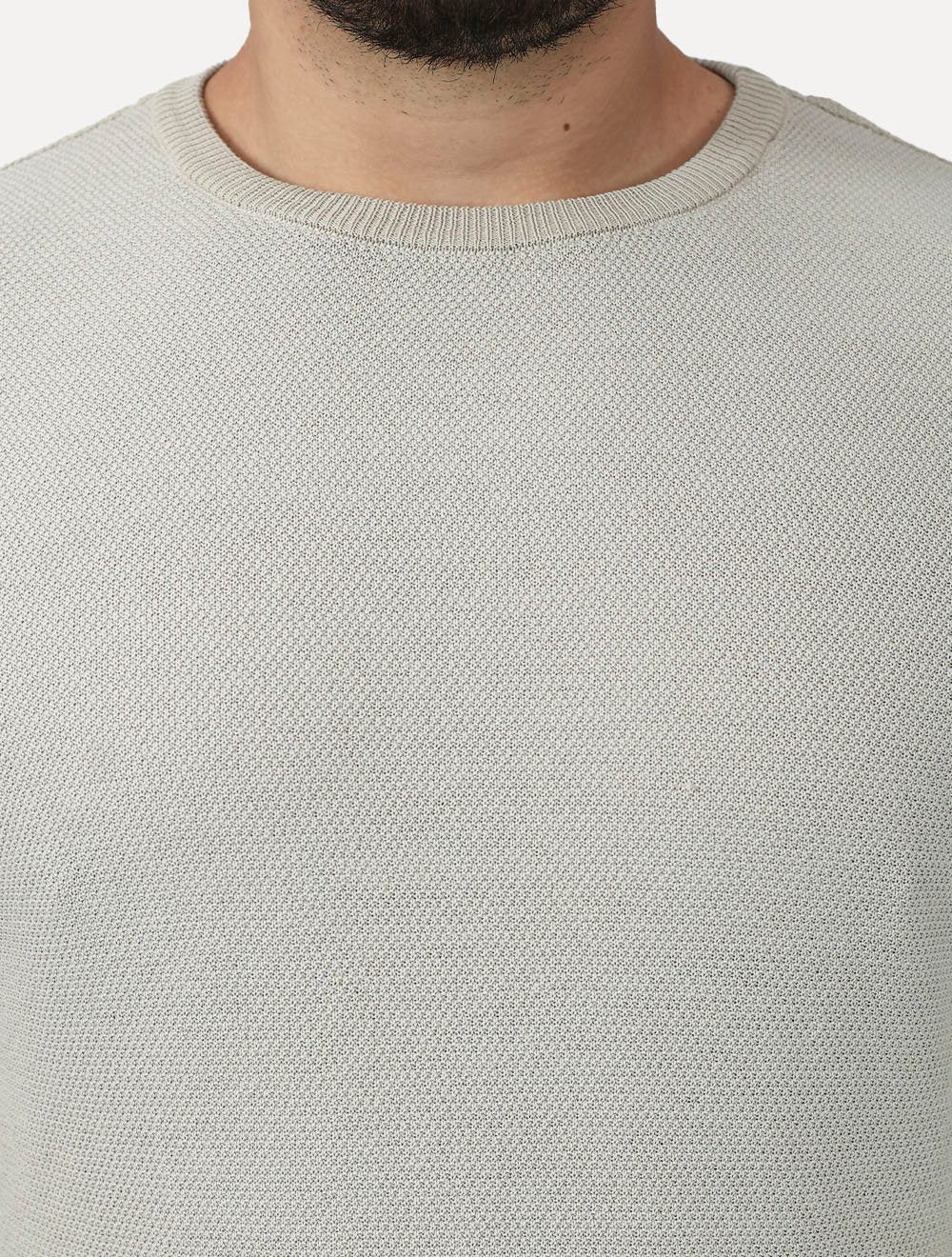 Suéter Calvin Klein Jeans Masculino Crewneck Tricot Patch Reissue Logo Off White