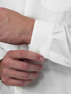 Camisa Lacoste Regular Poplin Cotton Pocket Mono Branca