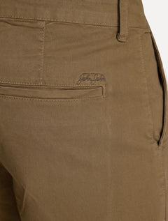 Bermuda John John Masculina Chino Portland Cáqui Escuro