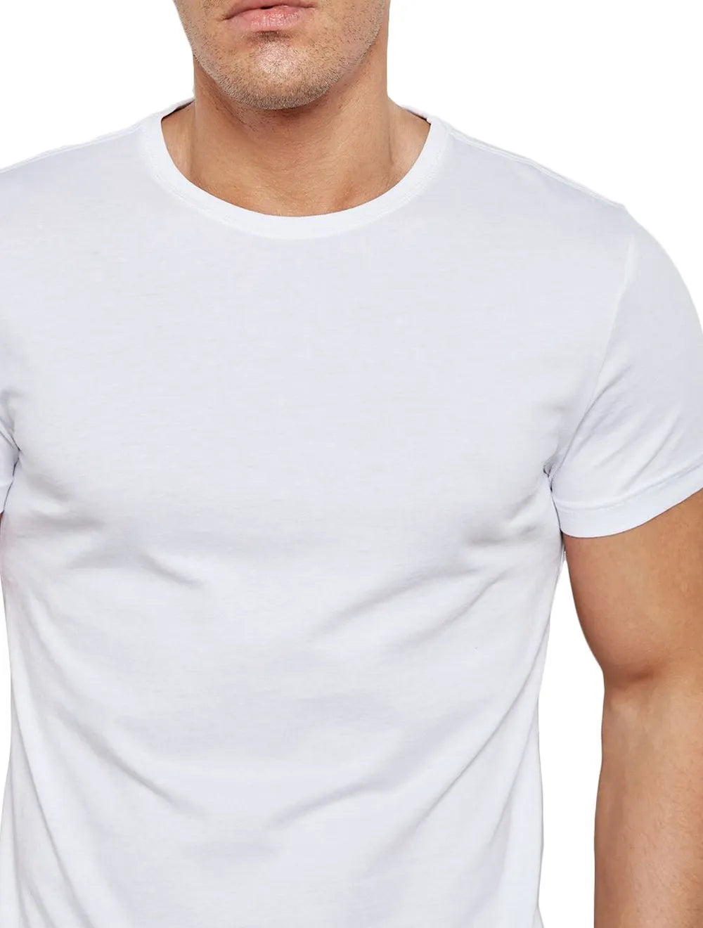 Camisetas Tommy Hilfiger Classic Crewneck Brancas Pack 3UN