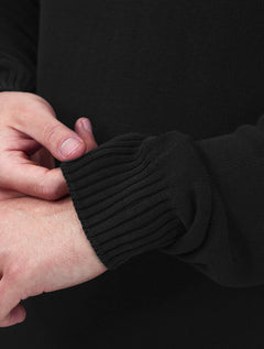 Suéter Dixen Masculino Tricot Nervura Ombro Preto
