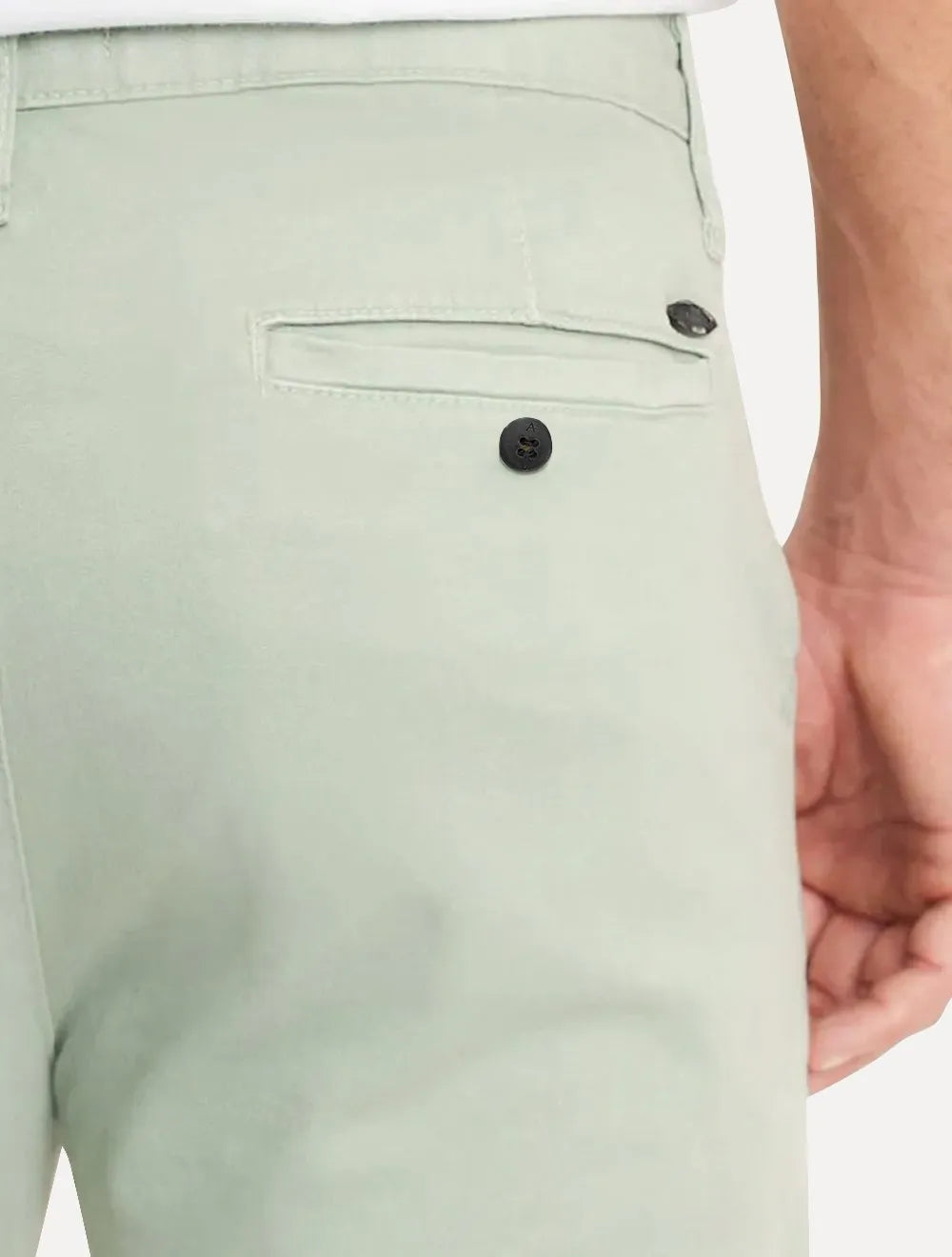 Calça Aramis Masculina Chino Sarja Classica Button Verde Claro