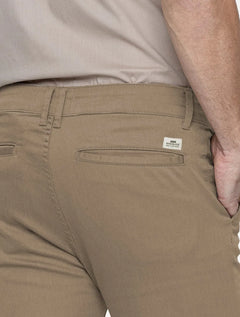 Calça King & Joe Sarja Masculina Slim Cáqui