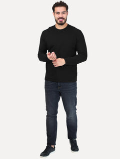 Camiseta Aramis Masculina Manga Longa Basica Mono Logo Preta