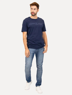 Camiseta John John Masculina JJ Logo Azul