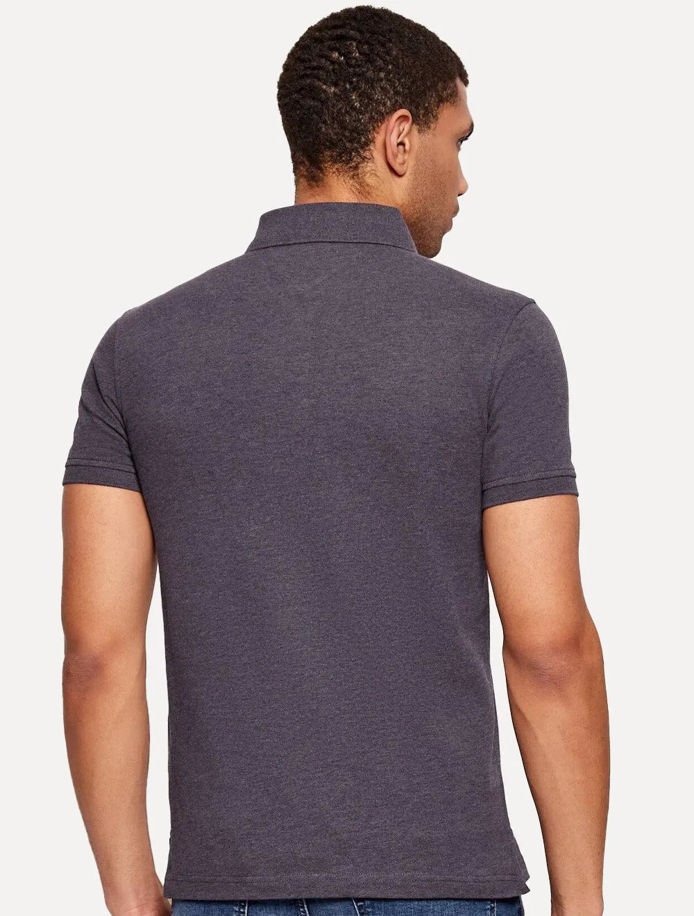 Polo Tommy Hilfiger Masculina Regular Piquet 1985 Vinho Medio Mescla