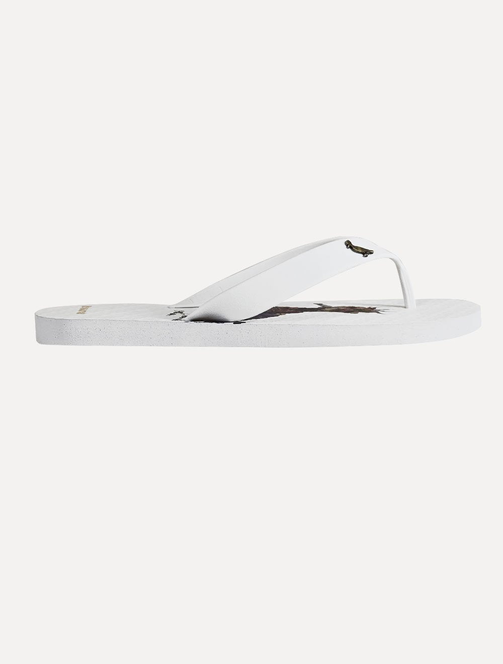 Chinelo Reserva Masculino Pica-Pau Flores Branco