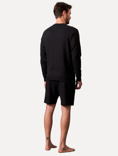 Blusão Calvin Klein Masculino Crewneck Suedine Soft Lounge Preto