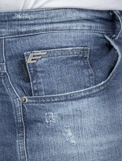 Bermuda Ellus Jeans Masculina Denim Elastic II Classic Azul Médio