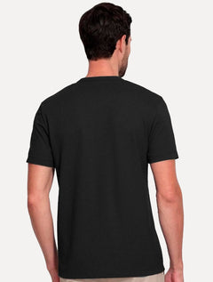 Camiseta Aramis Masculina Regular Piquet Gola Portuguesa Preta