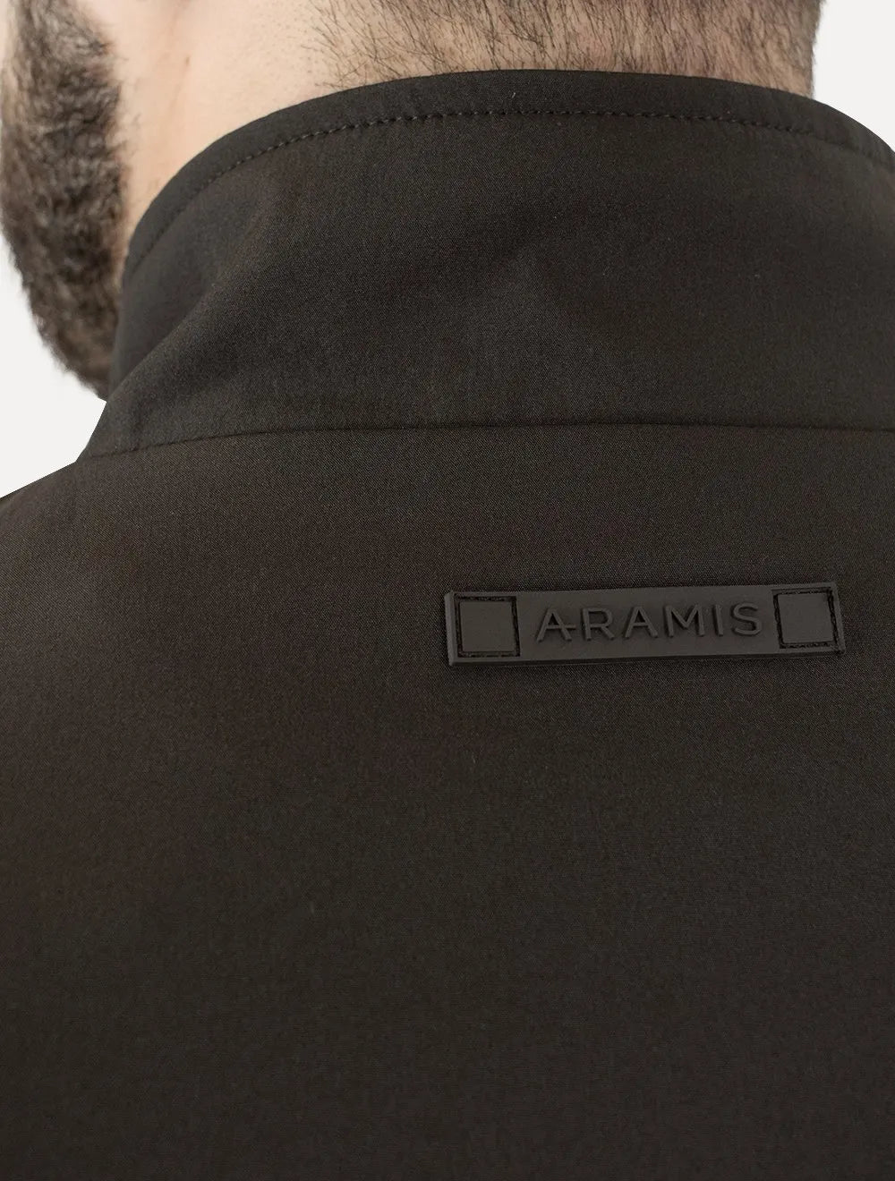 Jaqueta Aramis Masculina Nylon Dupla Face Dark Brown Liquid Repeller Preta