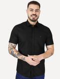 Camisa Calvin Klein Jeans Masculina Manga Curta Básica Logo Peito Preto