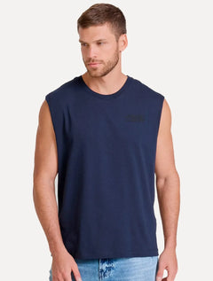 Regata John John Masculina Relaxed Fit Dust Logo Azul Marinho