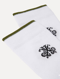 Meia John John Logo Branca